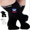 Mojo Compression Socks - Black Athletic Crew Length (15-20mmHg) for Medium Support - 3X-Large Size for Optimal Lymphedema Relief - 1 Pair view 1