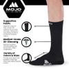 Mojo Compression Socks - Black Athletic Crew Length (15-20mmHg) for Medium Support - 3X-Large Size for Optimal Lymphedema Relief - 1 Pair view 2