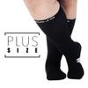 Mojo Compression Socks - Black Athletic Crew Length (15-20mmHg) for Medium Support - 3X-Large Size for Optimal Lymphedema Relief - 1 Pair view 3