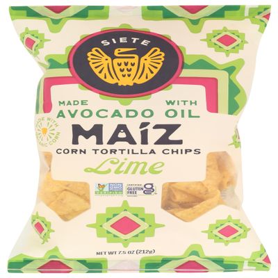 Siete Maiz Lime Corn Totilla Chips 7.5 OZ