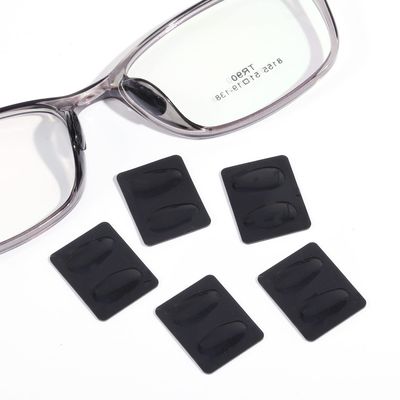 Eyeglass Nose Pads, Adhesive Anti-Slip Nose Pads for Glasses, Soft Silicone Cushion Nose Pad for Glasses, Eyeglasses, Sunglasses (5 Pairs Black)