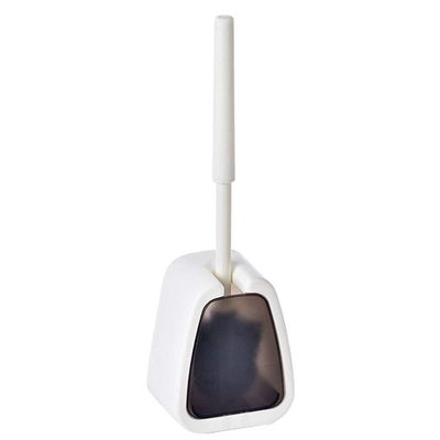 NOVOCE Toilet Brush Long Handle Wall-Mounted Toilet Brush Holder Toilet Brush Modern Minimalist Design Toilet Brush Household Cleaning Bathroom Toilet Brush Set Toilet Bowl Brush (Color : Black)