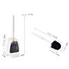NOVOCE Toilet Brush Long Handle Wall-Mounted Toilet Brush Holder Toilet Brush Modern Minimalist Design Toilet Brush Household Cleaning Bathroom Toilet Brush Set Toilet Bowl Brush (Color : Black) view 2