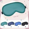 BBTO 4 Pcs Silk Sleep Eye Masks Smooth Soft Satin Eye Covers with Adjustable Strap Blindfold for Sleeping Blocking Out Lights Travel Relaxation (Royal Blue, Dark Green, Navy Blue, Black) view 2