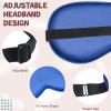 BBTO 4 Pcs Silk Sleep Eye Masks Smooth Soft Satin Eye Covers with Adjustable Strap Blindfold for Sleeping Blocking Out Lights Travel Relaxation (Royal Blue, Dark Green, Navy Blue, Black) view 3