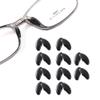 10 Pairs Adhesive Glasses Nose Pads, Pea Shape Stick on Anti-Soft Silicone, Adhesive Nose Pads Glasses for Glasses, Eyeglasses and Sunglasses (10 Pairs Black) view 1