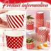 Zubebe 60 Pieces 9 oz Paper Ice Cream Cups Dot Striped Gingham Snack Paper Red Ice Cream Bowls Disposable Party Bowls Soup Cups Dessert Yogurt for Sundae Hot or Cold Food for Parties, BBQ, Events view 3