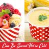 Zubebe 60 Pieces 9 oz Paper Ice Cream Cups Dot Striped Gingham Snack Paper Red Ice Cream Bowls Disposable Party Bowls Soup Cups Dessert Yogurt for Sundae Hot or Cold Food for Parties, BBQ, Events view 4