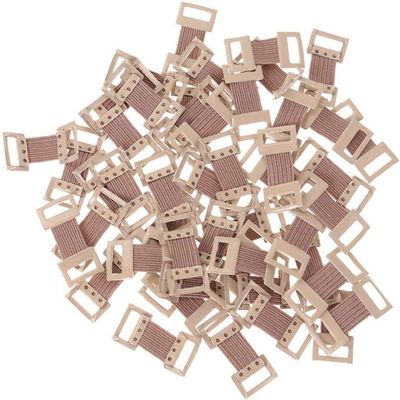10 Pcs Bandage Clips, Elastic Bandage Wrap Stretch Metal Clips Replaceable Wrap Clips Replacement Fastener Fixation Clamps Hooks for Various Types Bandages, Brown