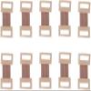10 Pcs Bandage Clips, Elastic Bandage Wrap Stretch Metal Clips Replaceable Wrap Clips Replacement Fastener Fixation Clamps Hooks for Various Types Bandages, Brown view 2