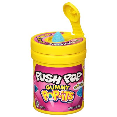 Push Pop Pop-Its Valentine's Candy Gummies, 8Ct Individually Wrapped Gummies in Assorted Fruity Flavors, Full Size Chewy Candy For Birthday Party Favors, Valentine's Gifts, Goodie Bags for Kids