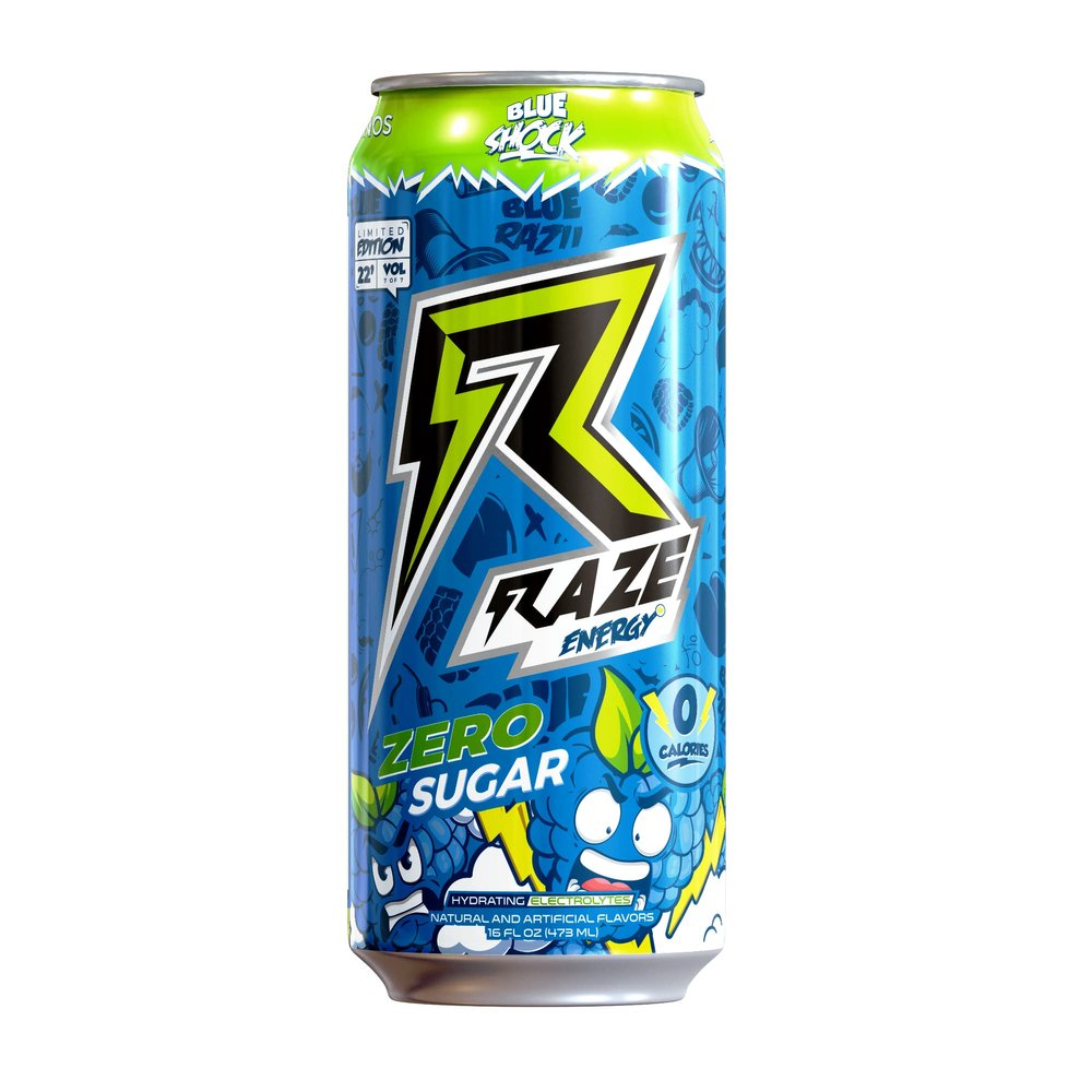 Repp Sports Raze Energy Drink Cans (Blue Shock)