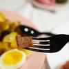 Individually Wrapped Heavy Weight Plastic Fork (Black Fork, 50) view 3
