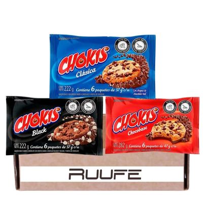 Chokis cookies (3 pack) Gamesa Chokis Cookies Cholocate Chip Cookies Great for lunch, camping, snack. Mexican snack Colombian Snack Colombian food products Colombian snack food mecato colombiano
