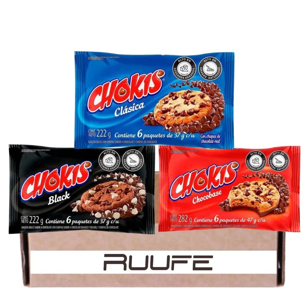 Chokis cookies (3 pack) Gamesa Chokis Cookies Cholocate Chip Cookies Great for lunch, camping, snack. Mexican snack Colombian Snack Colombian food products Colombian snack food mecato colombiano