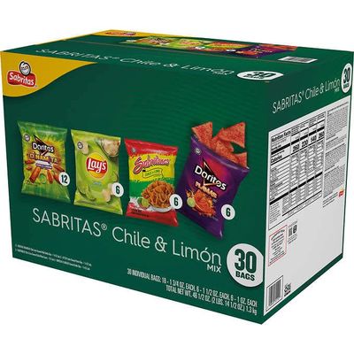 Sabritas Chile Limon Mix, Variety Pack, 30 ct