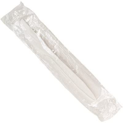 Individually Wrapped Heavy Weight Plastic Utensils (White Utensil, 100)