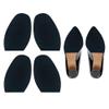 2 Pairs Shoe Front Sole Non Slip Pad, Heel Anti Skid Cushion, Rubber Grip Protector, Black Red Beige Shoe Bottom Half Sole (Black) view 1