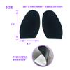 2 Pairs Shoe Front Sole Non Slip Pad, Heel Anti Skid Cushion, Rubber Grip Protector, Black Red Beige Shoe Bottom Half Sole (Black) view 3