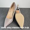 2 Pairs Shoe Front Sole Non Slip Pad, Heel Anti Skid Cushion, Rubber Grip Protector, Black Red Beige Shoe Bottom Half Sole (Beige) view 2