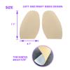 2 Pairs Shoe Front Sole Non Slip Pad, Heel Anti Skid Cushion, Rubber Grip Protector, Black Red Beige Shoe Bottom Half Sole (Beige) view 3