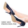 2 Pairs Shoe Front Sole Non Slip Pad, Heel Anti Skid Cushion, Rubber Grip Protector, Black Red Beige Shoe Bottom Half Sole (Beige) view 4