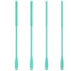 Purtribe Silicone Straw Brush 4 Pack - (2 Small, 2 Wide) - 10 Inches Reusable Straw Cleaner, Pipe Cleaners, Straw Cleaning Tool for Drinking Straws, Pipes, Tubes, Glass and Detailing (Teal) view 1