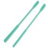 Purtribe Silicone Straw Brush 4 Pack - (2 Small, 2 Wide) - 10 Inches Reusable Straw Cleaner, Pipe Cleaners, Straw Cleaning Tool for Drinking Straws, Pipes, Tubes, Glass and Detailing (Teal) view 2