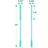 Purtribe Silicone Straw Brush 4 Pack - (2 Small, 2 Wide) - 10 Inches Reusable Straw Cleaner, Pipe Cleaners, Straw Cleaning Tool for Drinking Straws, Pipes, Tubes, Glass and Detailing (Teal) view 4