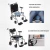 BLOHDI Toilet Chair Shower Commode Chair with Wheels - Waterproof Aluminum Portable Foldable Bedside Commode Bath Toilet Shower Wheelchair with Handbrakes view 4