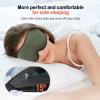 LitBear Sleep Mask for Men Side Sleeper, Sleeping Mask for Women Light Blocking, 3D Contoured Cup Eye Mask Sleeping, Soft Lightweight Sleep Eye Mask with Adjustable Elastic Strap for Traveling view 3
