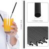 2000 Pcs Disposable Drinking Straws Long Plastic Straws 8.25" Long and 0.25'' Diameter for Cocktail Drink Cups Juice (Black) view 3