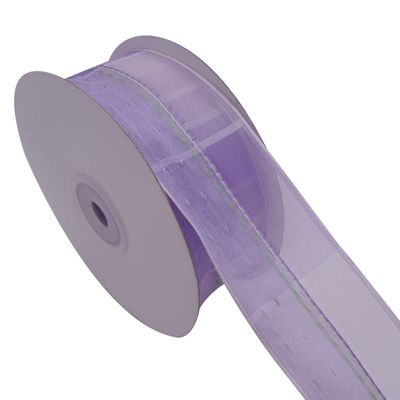 YASECO 38mm Purple Plaid Organza Wired Edge Ribbon for Gift Wrapping Decorative Tape Bows for Crafts Decorate Lace (Color : 2246, Size : 25 Yards)