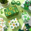 AnyDesign 12 Sheet St. Patrick's Day Wrapping Paper 6 Design Green Lucky Shamrock Rainbow Print Wrapping Paper Decorative Art Paper for Holiday Party Celebration, 19.7 x 27.6 Inch, Folded Flat view 4