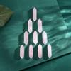 20 PCS Rose Quartz Healing Crystals Wands Bulk Stones Pointed Polished Tumbled Natural Hexagonal Reiki Energy Balancing Meditation Therapy Pink Stone Set Christmas Gift view 4