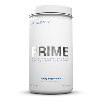 DRINK HRW Prime Mens Health Supplement: Enhance Muscle, Strength, Vitality, Scientifically Validated, Premium Ingredients, Boost Energy, Endurance with Creatine + GAA Pro (Peach Mango, 30 Servings)
