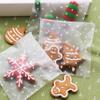 Winwinfly 100PCS Clear Self Adhesive Cookie Bags Treat Bags, Cellophane Bags, White Polka Dot Cookie Bags for Packaging Cookies,Candy view 1