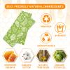 Organic Beeswax Wrap - Reusable Food Wrap Set, 9 Pack - 1L, 5M, 3S Flower Patterns - Sustainable, Sandwich Storage view 2