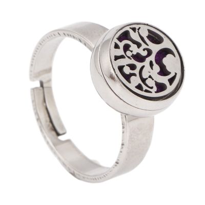 Aromatherapy Finger Rings, Essential Oil Diffuser Rings for Women Stainless Steel Essential Oils Fashion Portable Mini Essential Oil Finger for Women Girls (R36-7)