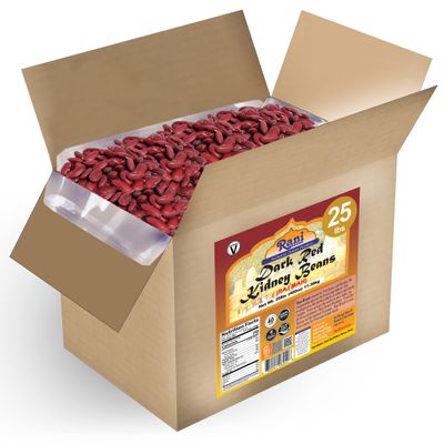 Rani Red Kidney Beans, Dark 400oz (25lbs) 11.36kg Bulk Box ~ All Natural | Vegan | Gluten Friendly | NON-GMO | Kosher | Raj Mah
