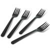 PlasticPro 100 Pack Heavy Weight Plastic Forks Black Disposable Forks Plastic Cutlery Set view 1