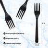 PlasticPro 100 Pack Heavy Weight Plastic Forks Black Disposable Forks Plastic Cutlery Set view 4