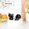 PlasticPro 100 Pack Heavy Weight Plastic Spoons Black Disposable Spoons Plastic Cutlery Set view 2
