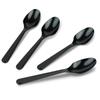 PlasticPro 50 Pack Heavy Weight Plastic Spoons Black Disposable Spoons Plastic Cutlery Set view 1