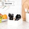 PlasticPro 300 Pack Heavy Weight Plastic Spoons Black Disposable Spoons Bulk Plastic Cutlery Set view 2