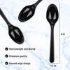 PlasticPro 300 Pack Heavy Weight Plastic Spoons Black Disposable Spoons Bulk Plastic Cutlery Set view 4