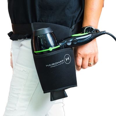 HAIROMAX Salon Hair Dryer Holder, Blow Dryer Holster Belt (Left Side, Black)