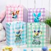 12 Pcs Easter Gift Bags with Handle Rabbit Shape Paper Bags with Window 9x7x4" Bunny Easter Treat Bags Buffalo Plaid Green Blue Purple Pink Goodie Bags Candy Bag for Kids Easter Party Gift Wrapping view 4