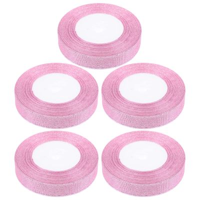 Ciieeo 5rolls Decorative Ribbon for Wrapping Wide Craft Ribbons for Showers Themed Parties and Holiday Decor and Easy to Shape