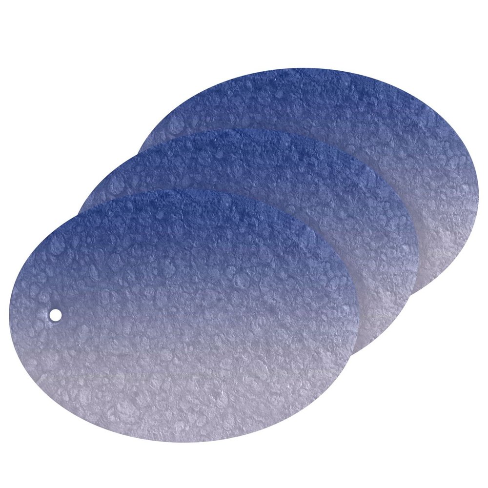 Dark Blue Purple Gradient Cellulose Scrub Sponge Non-Scratch Kitchen Dish Sponges Reusable Scouring Pad for Non-Coated Cookware 3 Packs